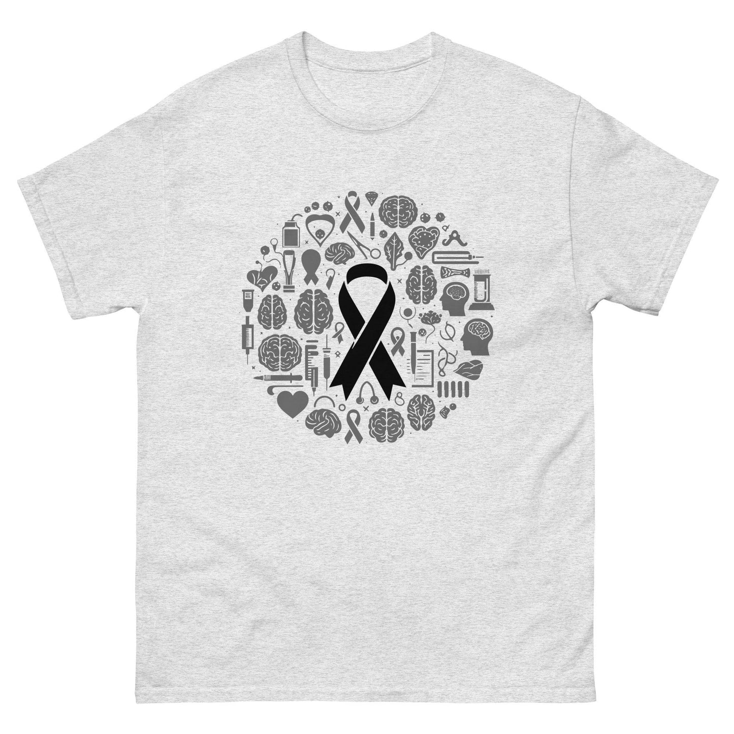 Brain Cancer Ribbon and Brain Tee - JohnVsGBMAshS