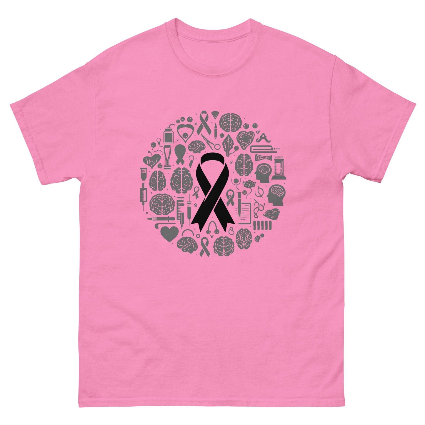 Brain Cancer Ribbon and Brain Tee - JohnVsGBMAzaleaS