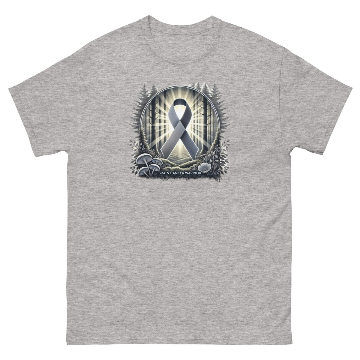 Brain Cancer Shroom Forest Tee - JohnVsGBMSport GreyS