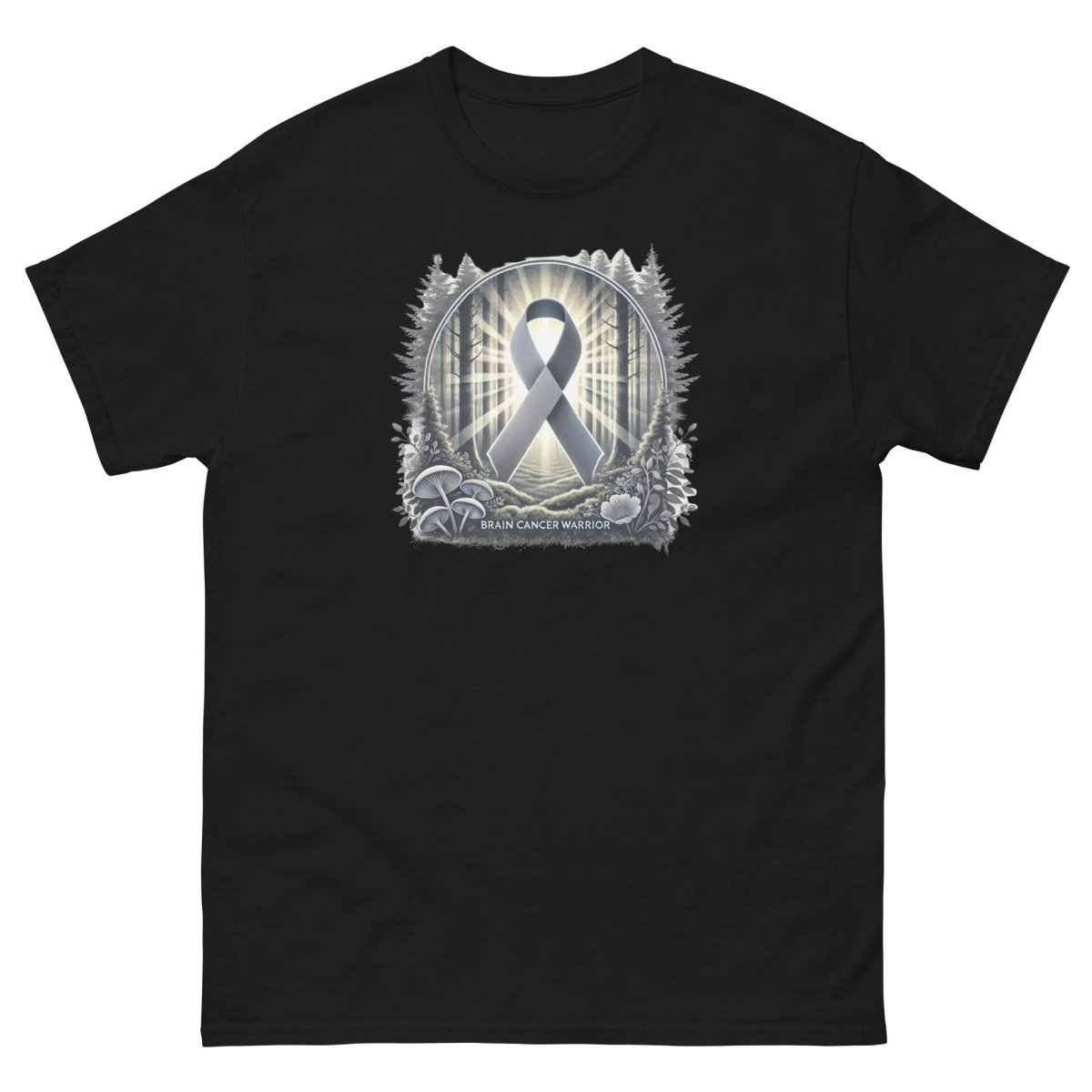 Brain Cancer Shroom Forest Tee - JohnVsGBMBlackS