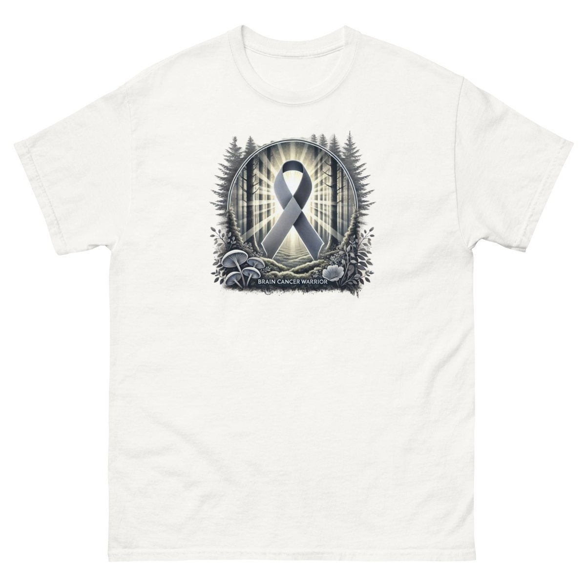 Brain Cancer Shroom Forest Tee - JohnVsGBMWhiteS