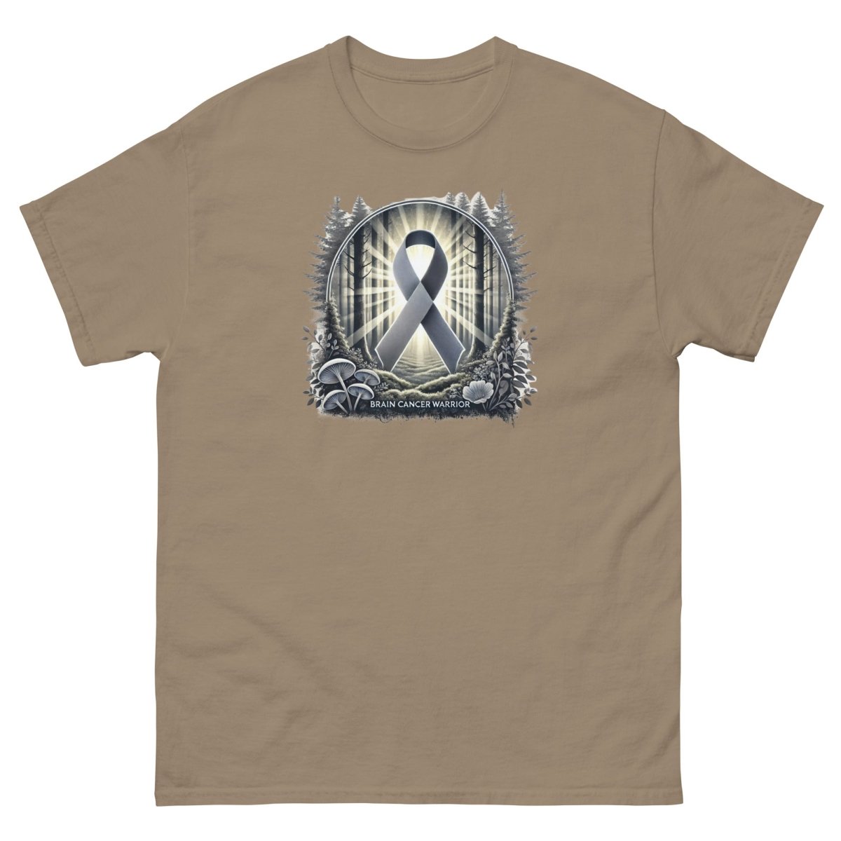 Brain Cancer Shroom Forest Tee - JohnVsGBMBrown SavanaS