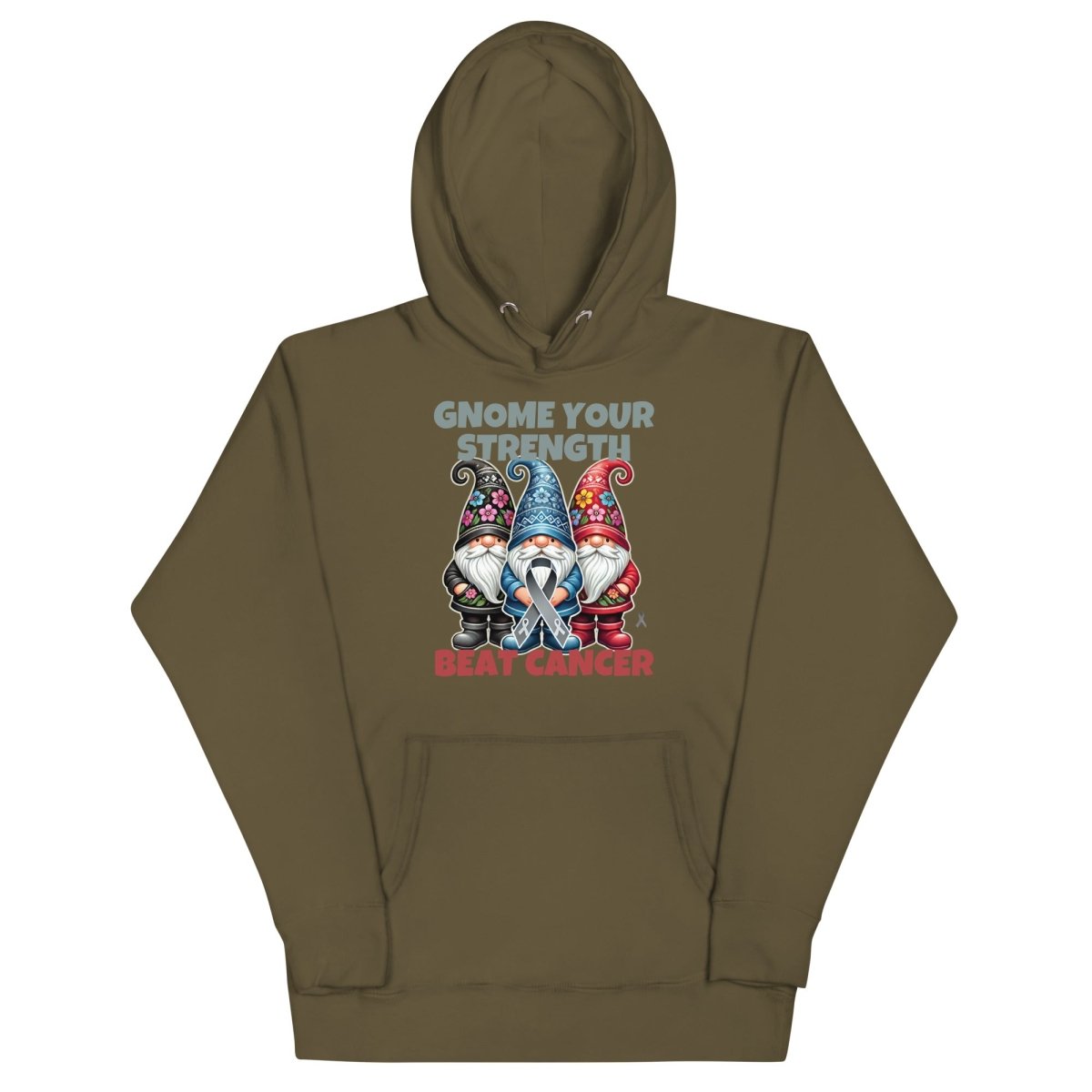 Brain Cancer Strength Hoodie - JohnVsGBMMilitary GreenS