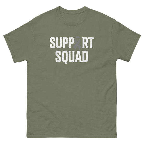 Brain Cancer Support Squad Ribbon Tee - JohnVsGBMMilitary GreenS