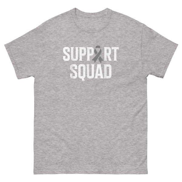 Brain Cancer Support Squad Ribbon Tee - JohnVsGBMSport GreyS