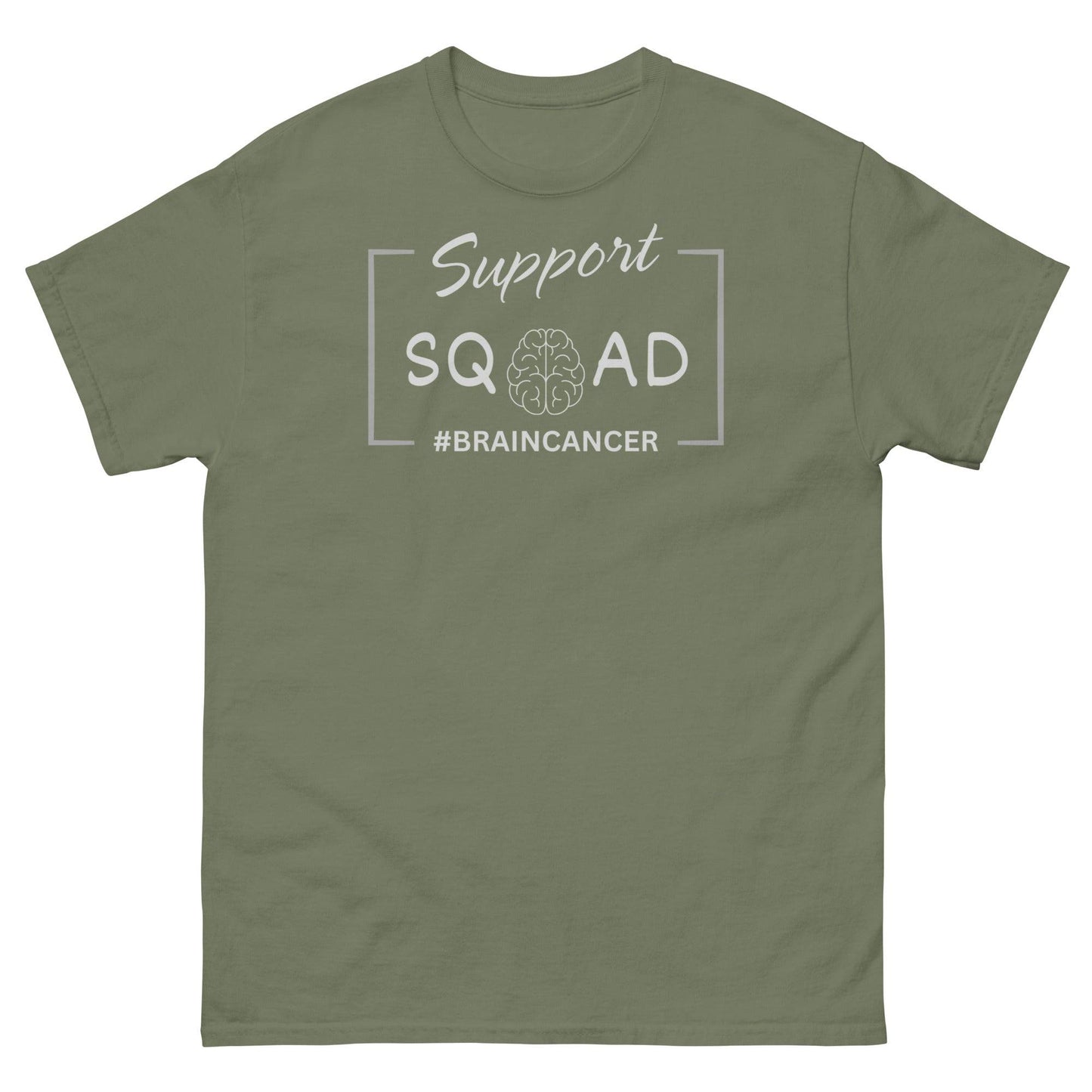 Brain Cancer Support Squad Tee - JohnVsGBMMilitary GreenS