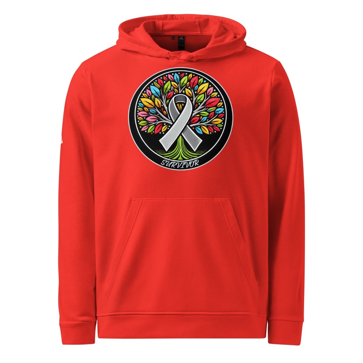 Brain Cancer Tree of Life Adidas Hoodie - JohnVsGBMRedS