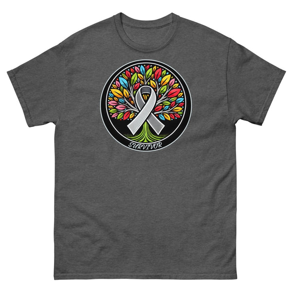 Brain Cancer Tree of Life Tee - JohnVsGBMDark HeatherS