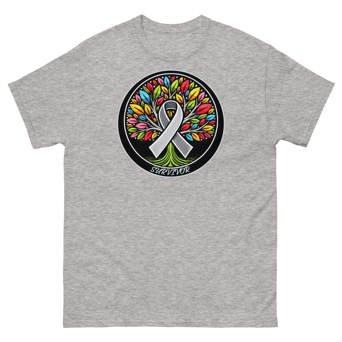 Brain Cancer Tree of Life Tee - JohnVsGBMSport GreyS