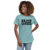 Brain Cancer Women's Awareness Tee - JohnVsGBMHeather Blue LagoonS