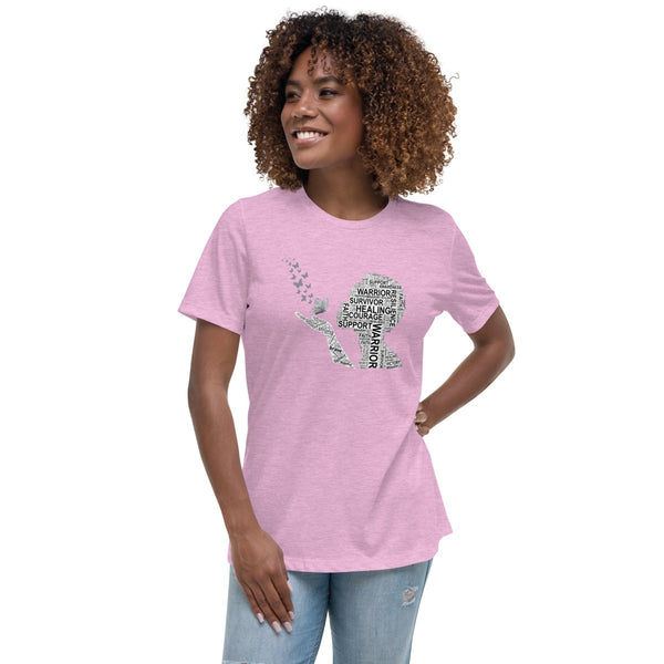 Brain Cancer Women's Butterfly Tee - JohnVsGBMHeather Prism LilacS