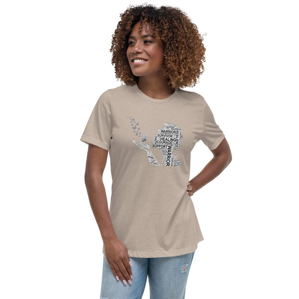 Brain Cancer Women's Butterfly Tee - JohnVsGBMHeather StoneS