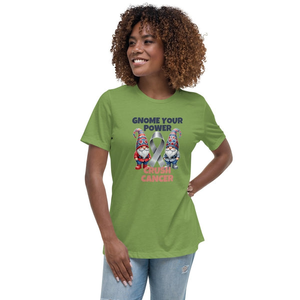 Brain Cancer Women's Crush Gnome Tee - JohnVsGBMLeafS