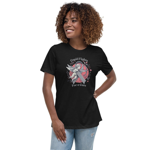 Brain Cancer Women's Cupid Tee - JohnVsGBMBlackS