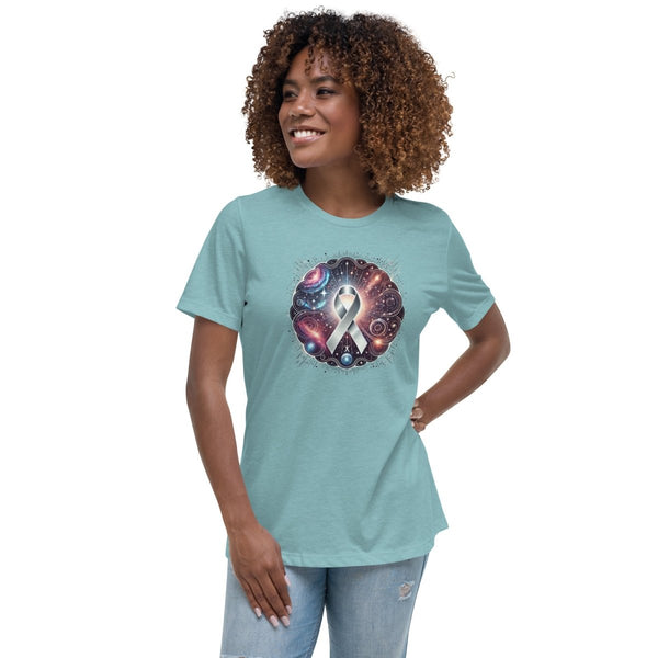 Brain Cancer Women's Epic Galaxy Tee - JohnVsGBMHeather Blue LagoonS