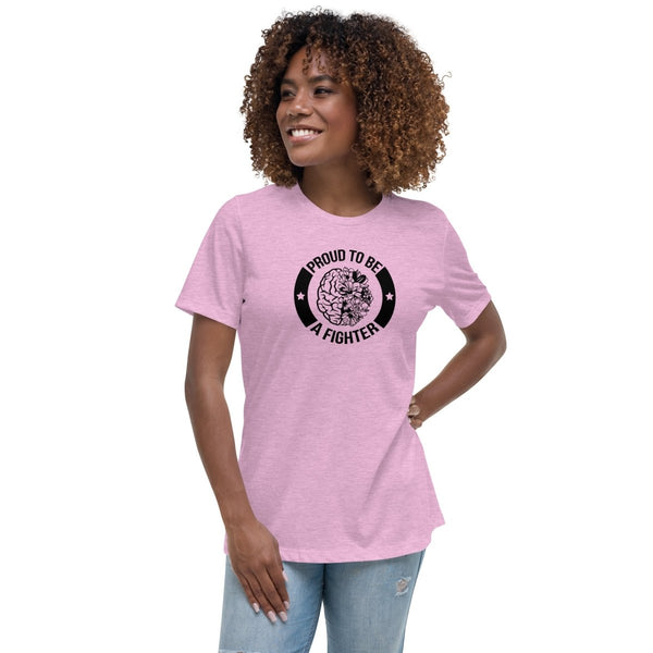 Brain Cancer Women's Fighter Tee - JohnVsGBMHeather Prism LilacS