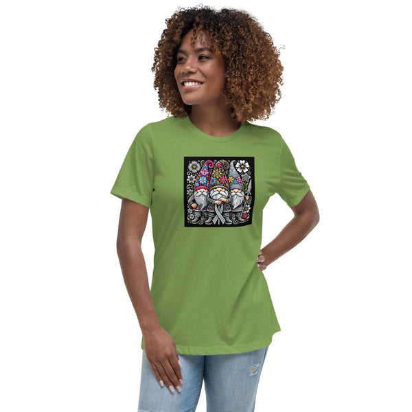 Brain Cancer Women's Floral Tee - JohnVsGBMLeafS