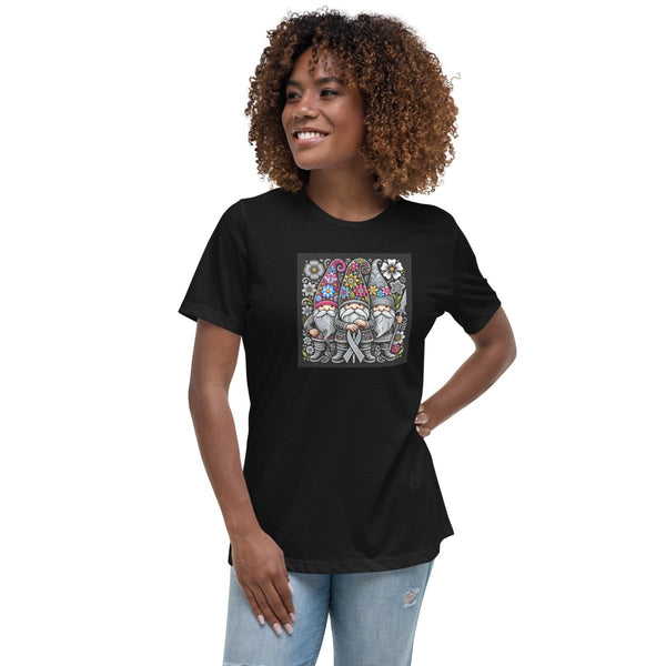 Brain Cancer Women's Floral Tee - JohnVsGBMBlackS