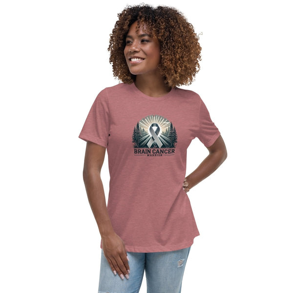 Brain Cancer Women's Forest Tee - JohnVsGBMHeather MauveS