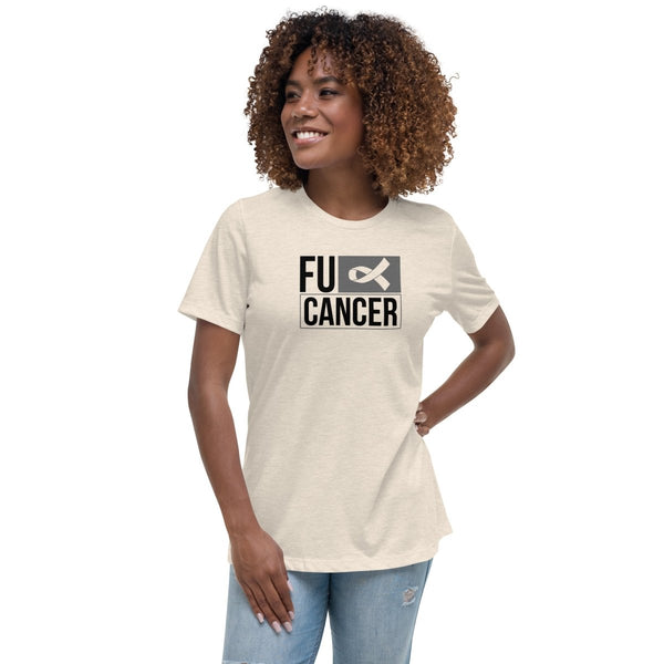 Brain Cancer Women's FU Tee - JohnVsGBMHeather Prism NaturalS