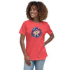 Brain Cancer Women's Galaxy Tee - JohnVsGBMHeather RedS