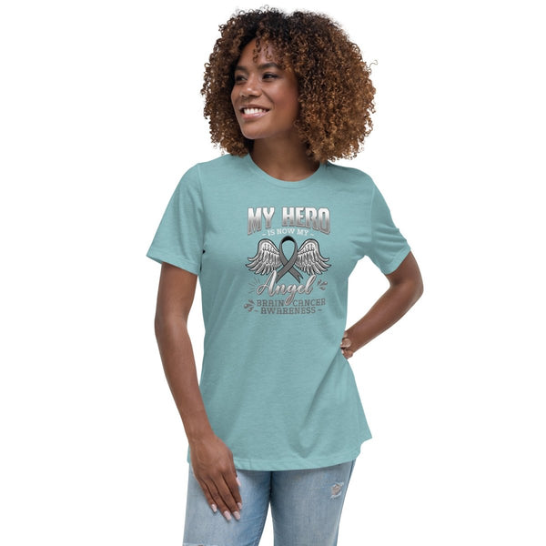 Brain Cancer Women's Hero Tee - JohnVsGBMHeather Blue LagoonS