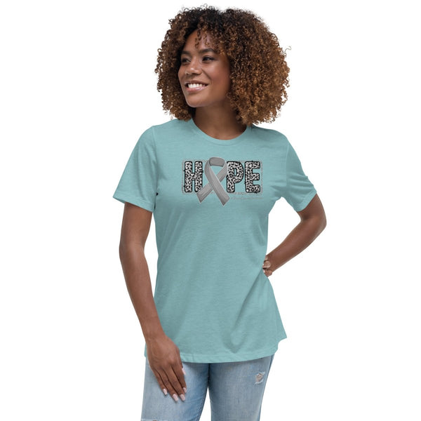 Brain Cancer Women's Hope Tee - JohnVsGBMHeather Blue LagoonS