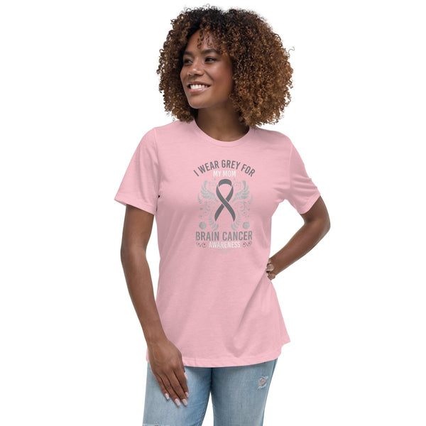 Brain Cancer Women's Mom Tee - JohnVsGBMPinkS