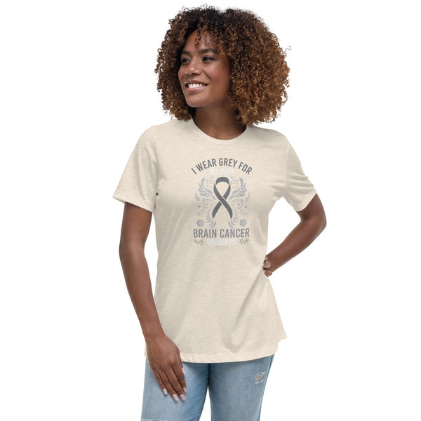 Brain Cancer Women's Mom Tee - JohnVsGBMHeather Prism NaturalS