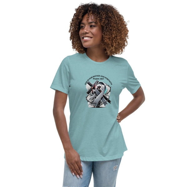 Brain Cancer Women's Psalm Tee - JohnVsGBMHeather Blue LagoonS