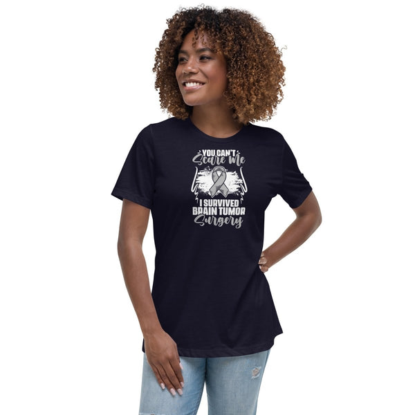 Brain Cancer Women's Scare Me Tee - JohnVsGBMNavyS