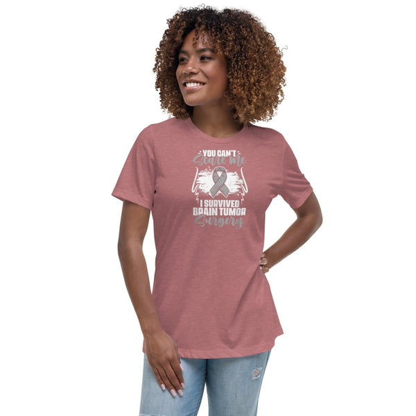 Brain Cancer Women's Scare Me Tee - JohnVsGBMHeather MauveS