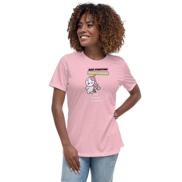 Brain Cancer Women's Sparkles Tee - JohnVsGBMPinkS