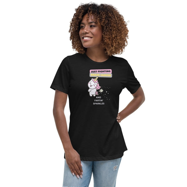 Brain Cancer Women's Sparkles Tee - JohnVsGBMBlackS