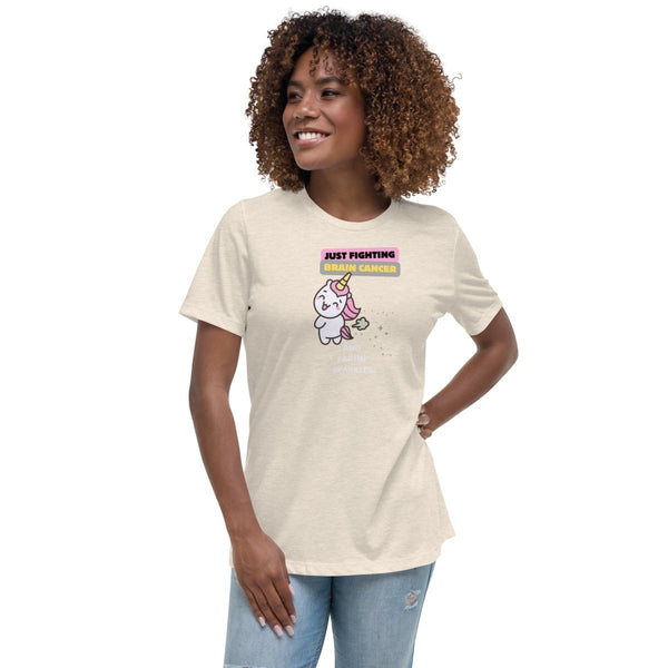 Brain Cancer Women's Sparkles Tee - JohnVsGBMHeather Prism NaturalS