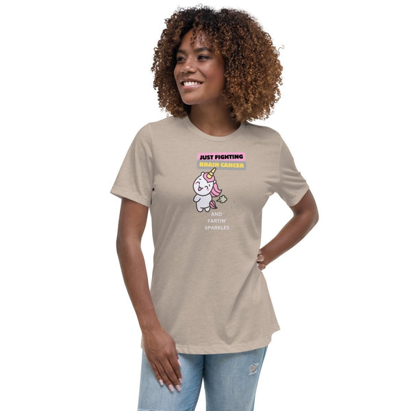 Brain Cancer Women's Sparkles Tee - JohnVsGBMHeather StoneS