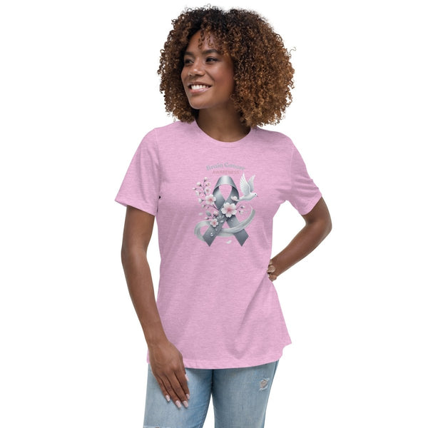 Brain Cancer Women's Spring Tee - JohnVsGBMHeather Prism LilacS