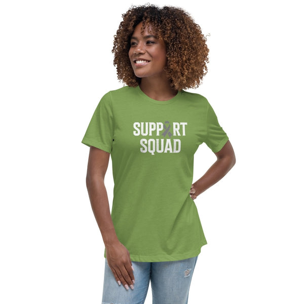 Brain Cancer Women's Squad Tee - JohnVsGBMLeafS