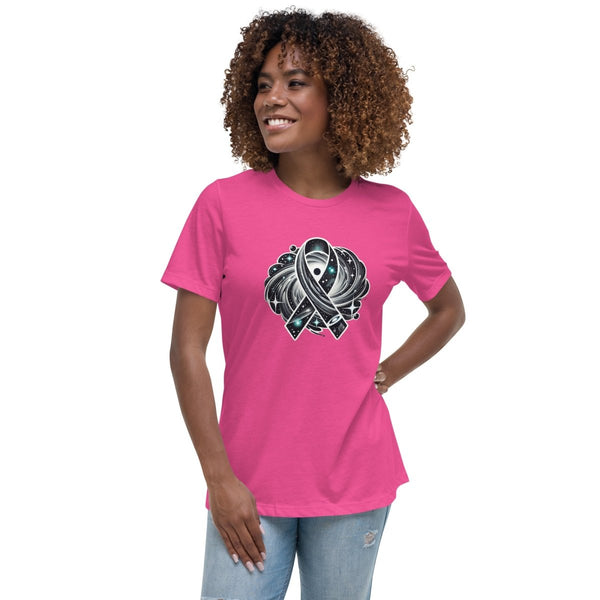 Brain Cancer Women's Swirl Galaxy Tee - JohnVsGBMBerryS