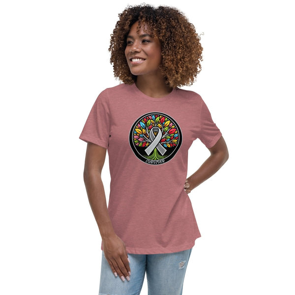 Brain Cancer Women's Tree of Life Tee - JohnVsGBMHeather MauveS