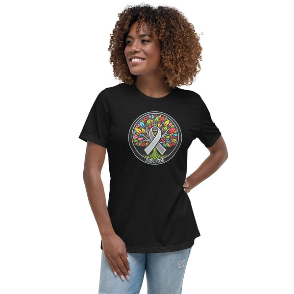 Brain Cancer Women's Tree of Life Tee - JohnVsGBMBlackS