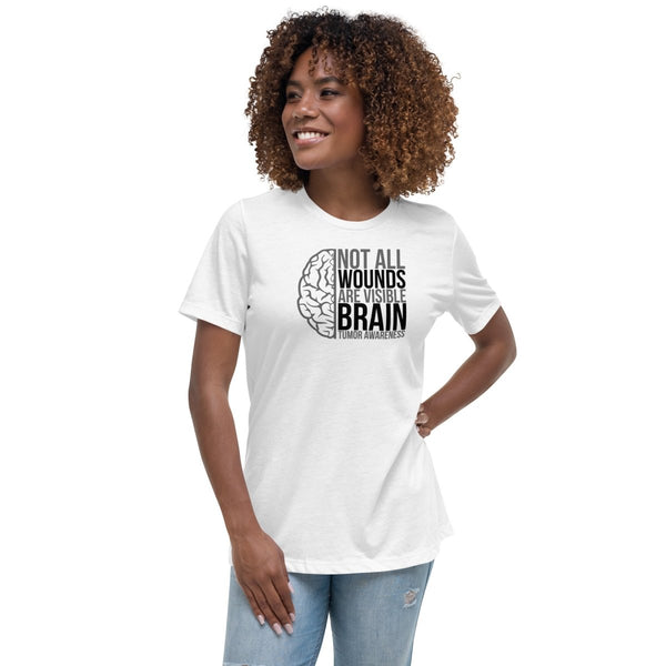 Brain Cancer Women's Wounds Tee - JohnVsGBMWhiteS