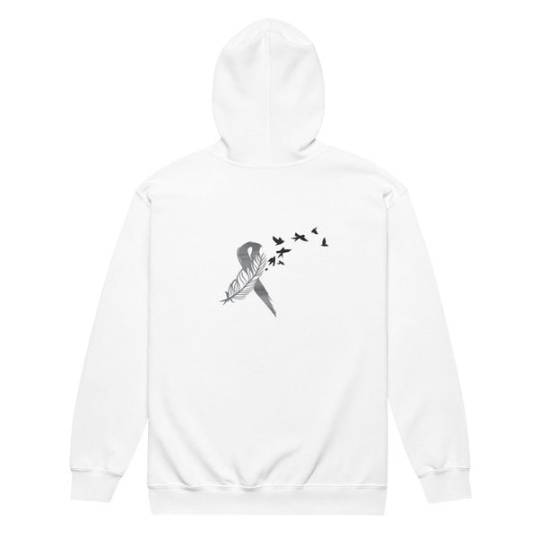 Brain Cancer Zip Up Survivor Hoodie - JohnVsGBMWhiteS