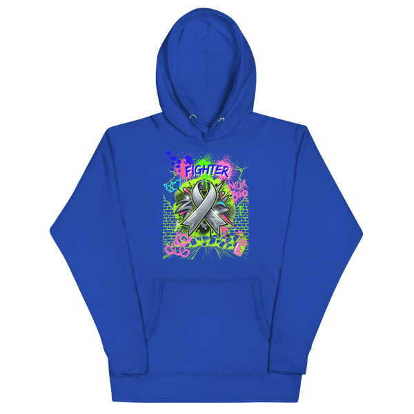 Brain Graffiti Ribbon Hoodie - JohnVsGBMTeam RoyalS