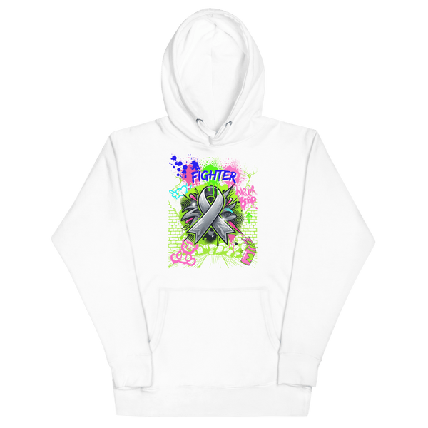 Brain Graffiti Ribbon Hoodie - JohnVsGBMWhiteS