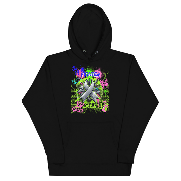 Brain Graffiti Ribbon Hoodie - JohnVsGBMBlackS