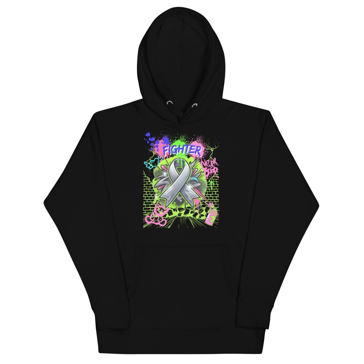 Brain Graffiti Ribbon Hoodie - JohnVsGBMBlackS