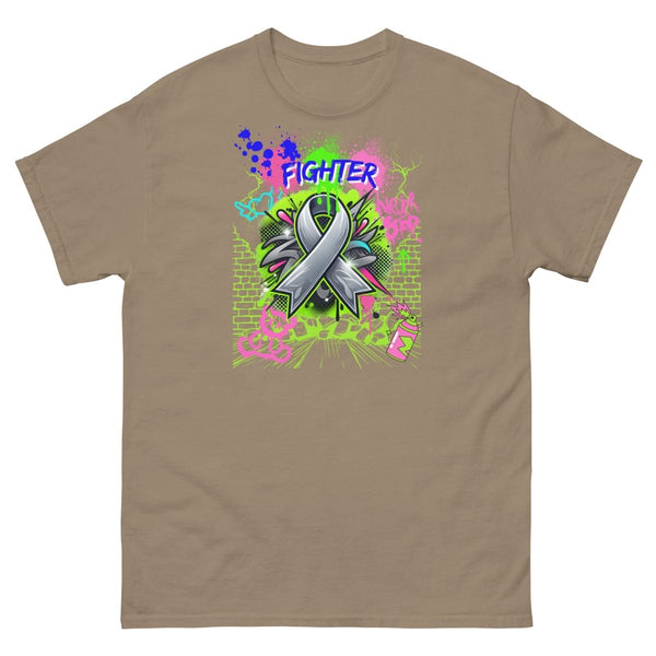 Brain Graffiti Ribbon Tee - JohnVsGBMBrown SavanaS