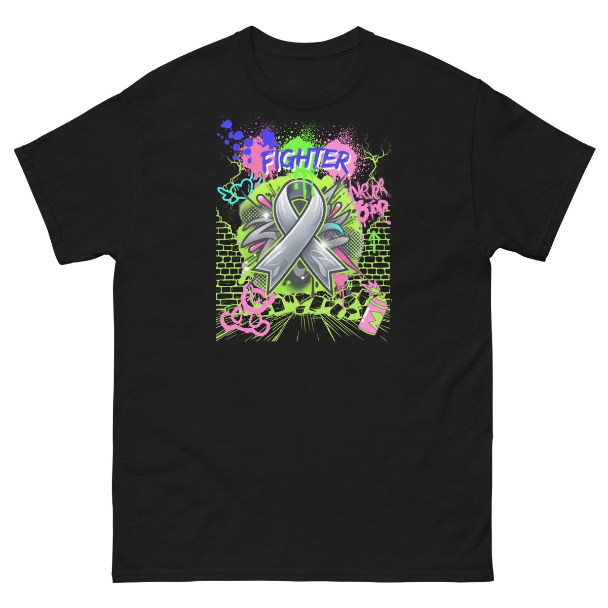 Brain Graffiti Ribbon Tee - JohnVsGBMBlackS