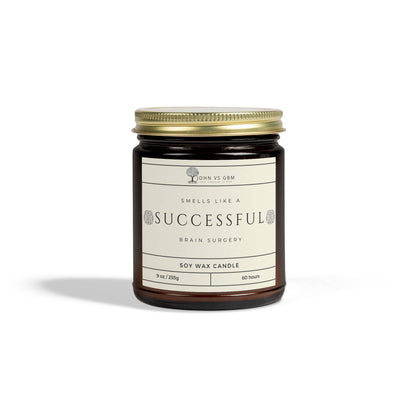 Brain Surgery Success Candle - Inspirational Gift - JohnVsGBM9ozAmberLavender